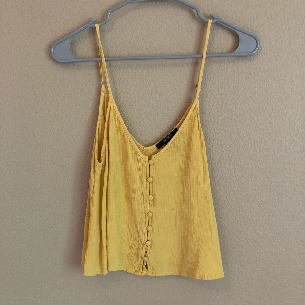 Yellow Forever 21 Tank Top
